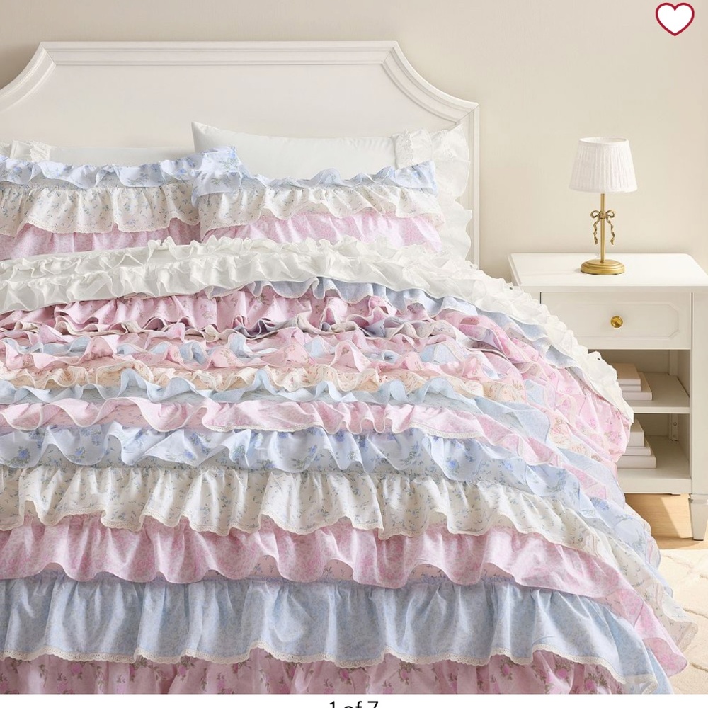 LoveShackFancy x Pottery Barn Tiered Ruffle Duvet Cover